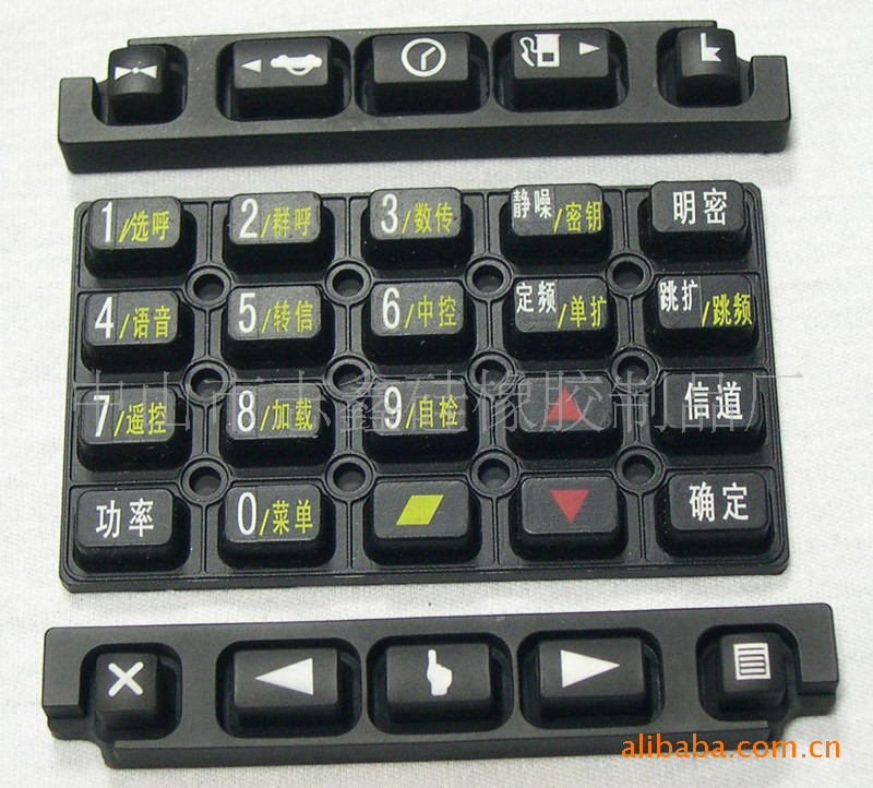 硅胶雕刻按键硅胶蕾雕按键丝印硅胶按键字体透光按键 计算机按键