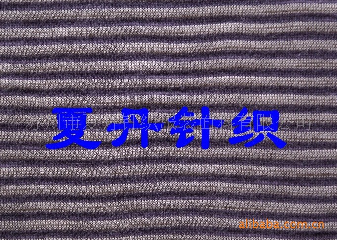 兰精人棉莫代尔竹节彩条汗布(图)，混纺，粗细纱，调线汗布