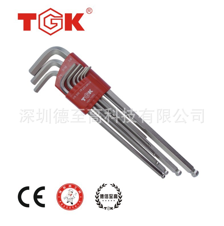 [ TGK brand]German supreme HBX-109Q lengthen Ball head Inner six angle wrench Hex key 9 suit