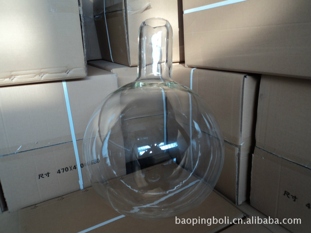 【淄博宝平】生产50000ml圆底烧瓶 各种型号圆底烧瓶  可定做