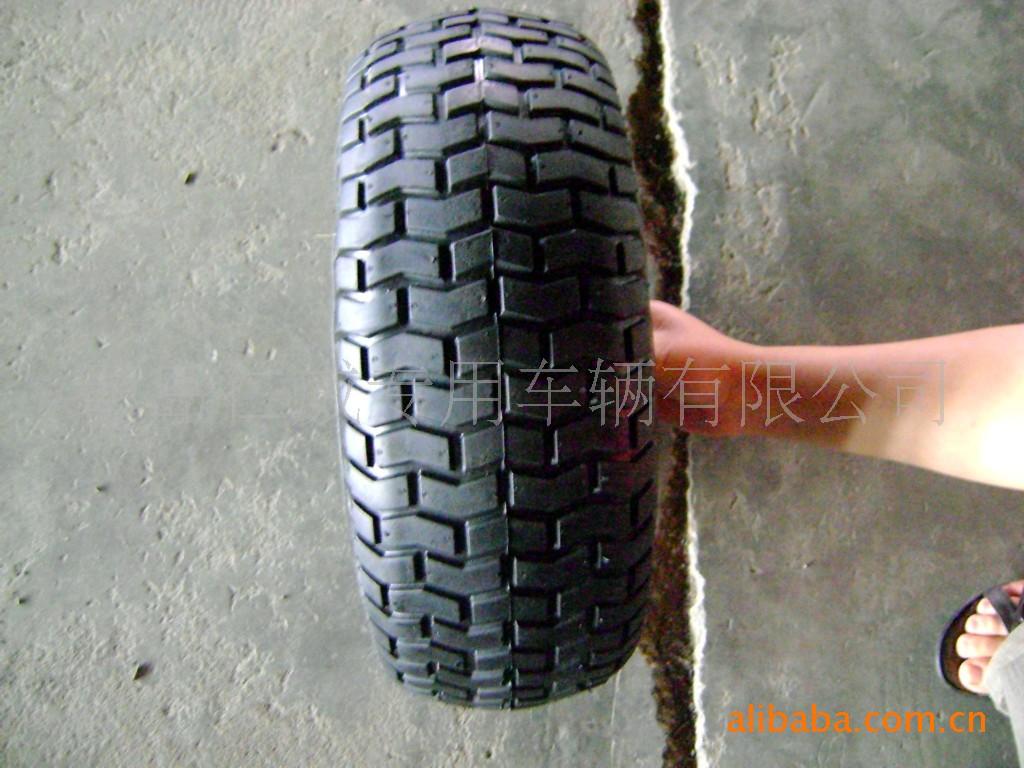 6.50-8无内胎 真空胎轮 免充气轮 草坪花纹(图)