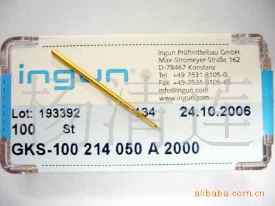 一级代理销售德国INGUN进口探针 gks100测试探针 ict进口弹簧探针