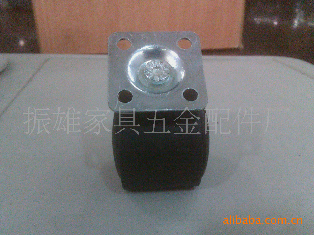 尼龙家具轮电器万向轮1寸平板6厘丝牙轮