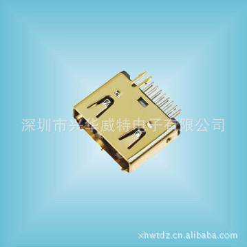 HDMI接口 HDMI 镀金 高清座 19P贴片 高清传输座 镀金高品质