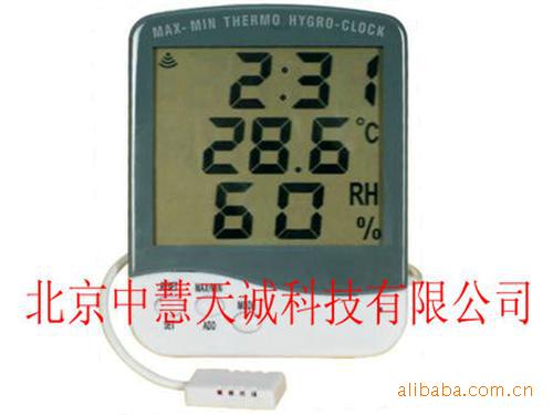 数字式大屏幕带探头温湿度计/时钟JKTA218A