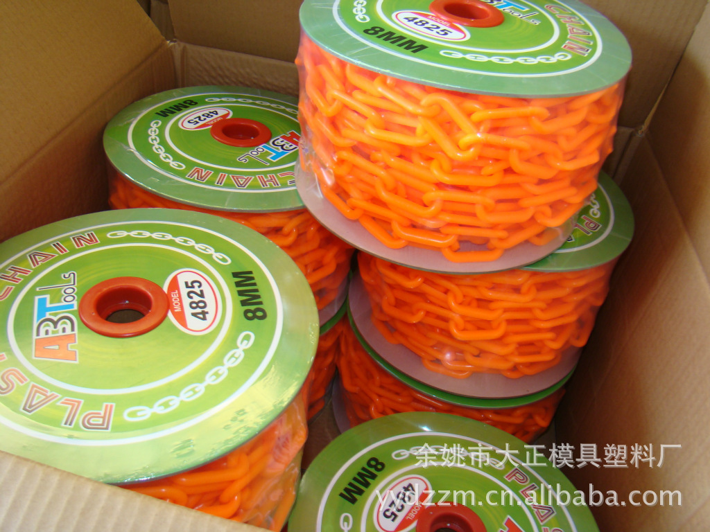 6mm塑料链条 25米卷装警示链