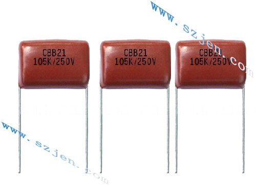 供应金属化薄膜CBB电容器 CBB21 105K/250V P=15