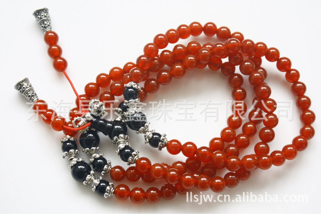 Органический оникс-Rosary с круглыми бусинами орех, оптовая продажа, 108 бусин, 6 мм