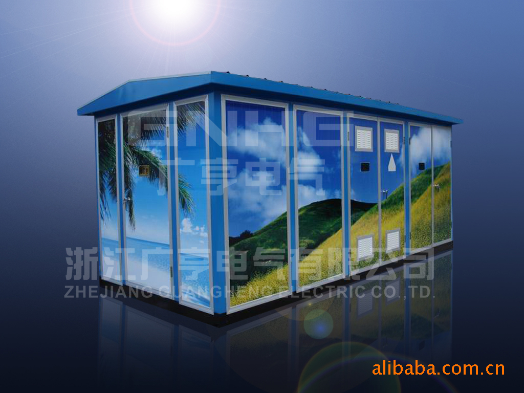 彩绘箱变/绘图箱变/美工喷涂（彩塑)箱式变电站外壳/壳体/箱体