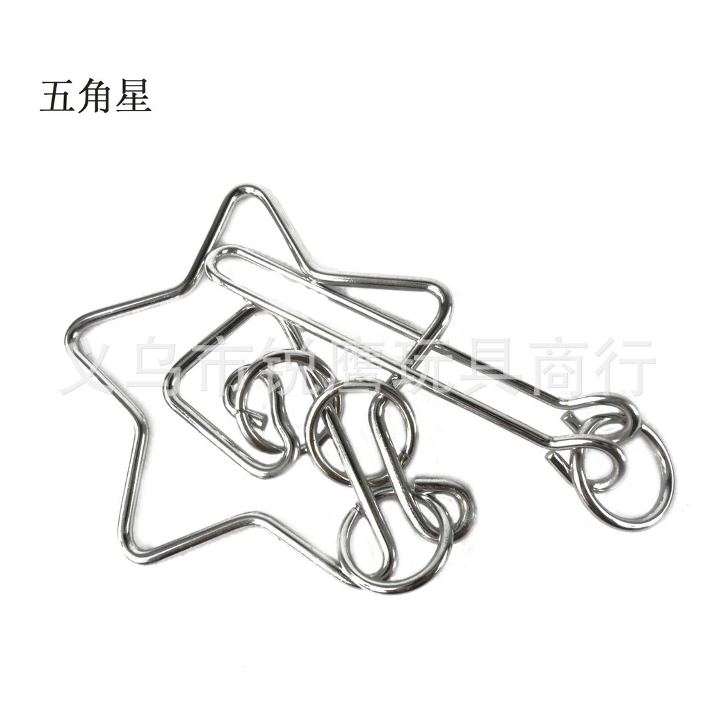 Five-pointed star Xie ring toys Iron toys Souptoys Unlock and unlock Toys Paypal transaction