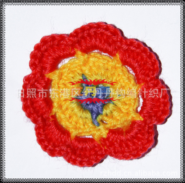 供应手钩花，钩针花，手勾花。F-13新花型手工花边服装装饰花边