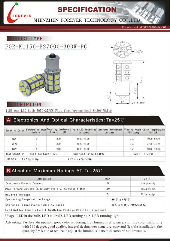 1156 27PCS 8-30V 5050.01