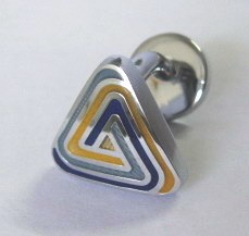 麻花欧美展销会男女通用独立包装机芯几何型电镀丁字圆脚袖扣