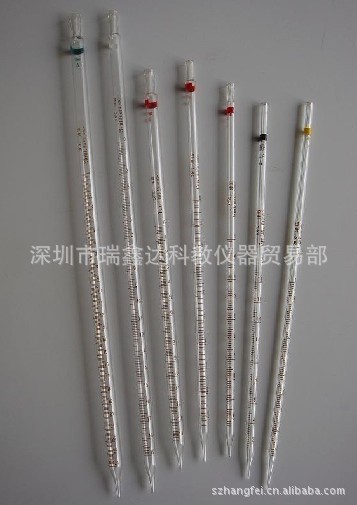 刻度吸管0.1ml0.2ml0.5ml1ml2ml5ml10ml25ml50ml100ml刻度移液管