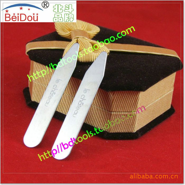 高级衬衫领角片／精品插片／不锈钢领插片/领撑片