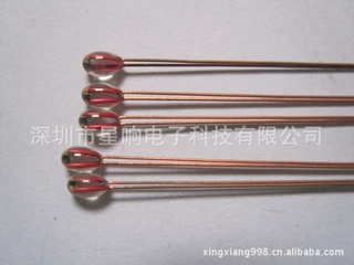 电子体温计上用单端玻封NTC热敏电阻，R25=10KΩ B=3950K