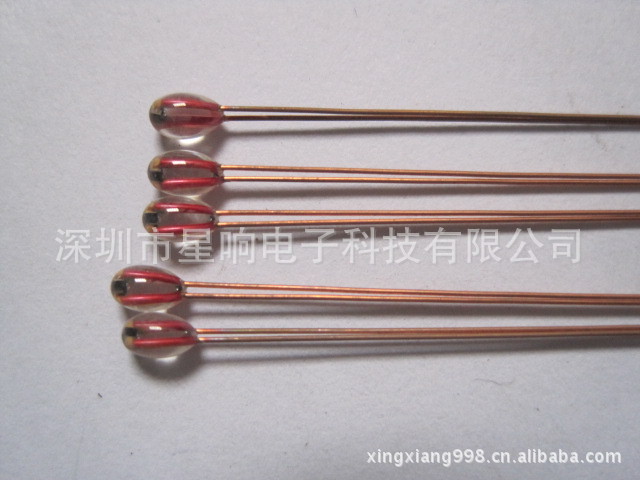 电子体温计上用单端玻封NTC热敏电阻，R25=10KΩ B=3950K