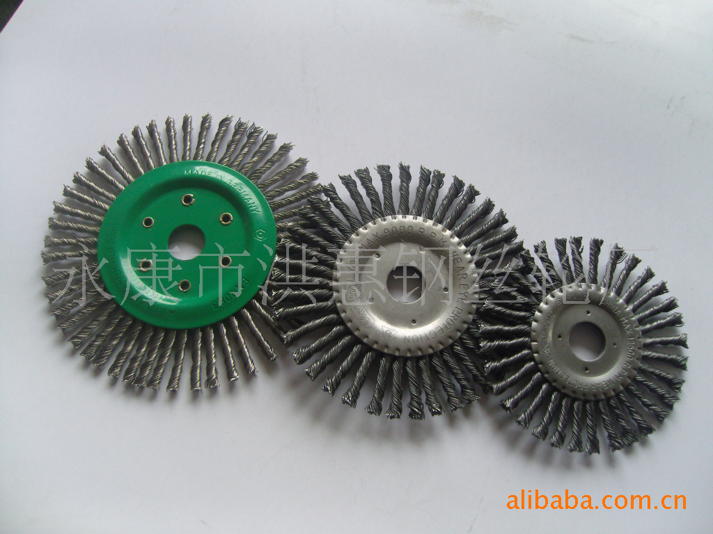 扭丝细股平型钢丝轮  五金配件钢丝轮厂家直供