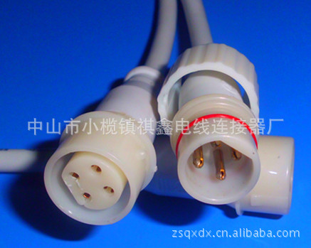 供应2-6芯IP68LED防水插头公母对接线耐寒电线连接器T型线三通