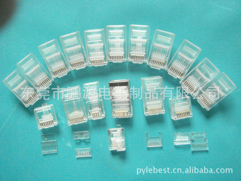供应CAT5 网络水晶头 非屏蔽 注塑网络链接水晶头 量大优先批发