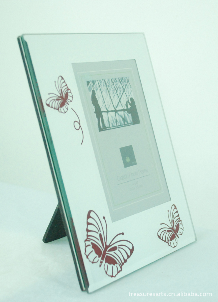 厂家直销 简约风格 镜面贴花纸红蝴蝶高档相框|ms