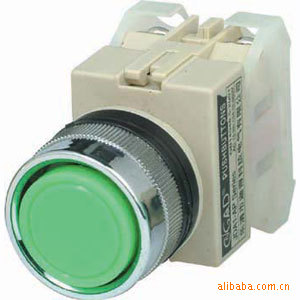 LA128B按钮开关 平头自锁按钮 Y090-11BNZS 永前电气