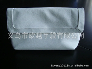 供应白色荔枝纹PU化妆包，供应白色清纯PU化妆包