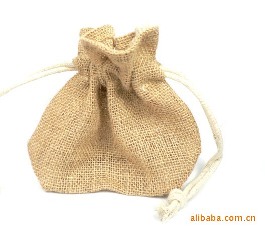 厂家订制本色黄麻束口抽绳麻布袋定做 环卫礼品麻布袋|ms