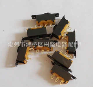 本厂大量供应SS-12G25小型有耳攻牙拨动开关玩具家用滑动拨杆