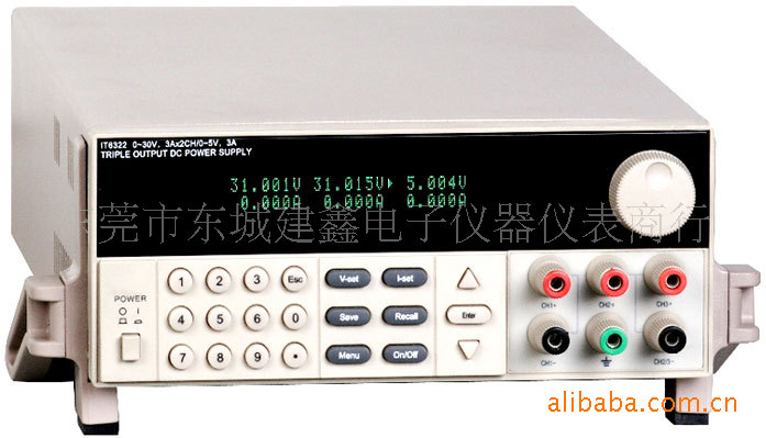 供应艾德克斯IT6322三路可编程直流电源30V，3A×2/ 0~5V可调电源