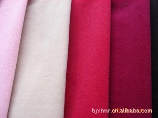 供应红粉色流行顺毛 毛呢面料 大衣呢　麦尔登呢