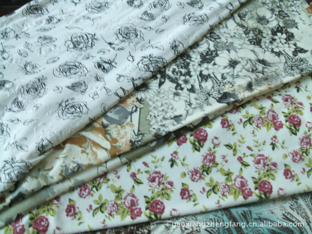 【厂家直销】供应印花针织布 莫代尔氨纶,天丝氨纶针织面料