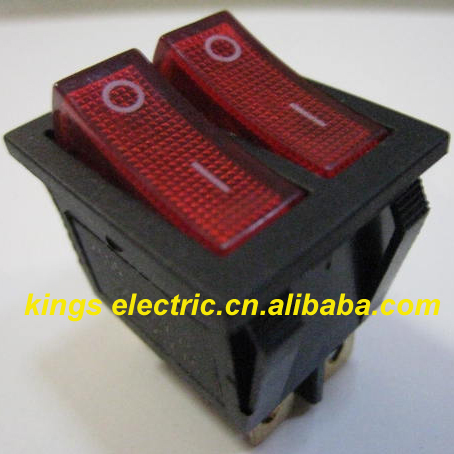 船型开关 船形开关 电源开关 双联 KCD8 212N 红/绿/黄/黑