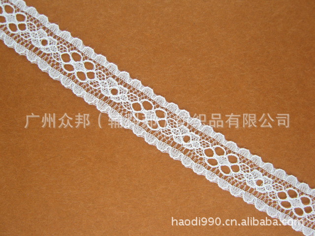 供應中高檔雙邊小波浪無彈力蕾絲花邊