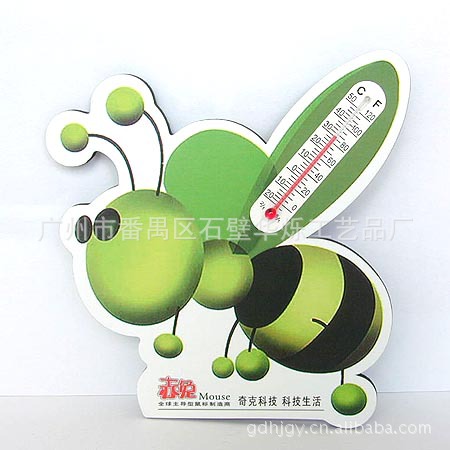 厂家低价直销温度计冰箱贴 创意PP旋转冰箱贴 高端礼品铝箔冰箱贴