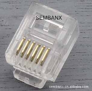 电话线水晶头,6P6C水晶头,水晶头6p2c,水晶头6p4c，话机水晶头