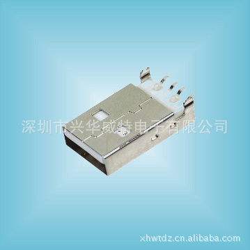USB接口 电脑usb 2.0母头连接器 USB电脑插口接口 弯角