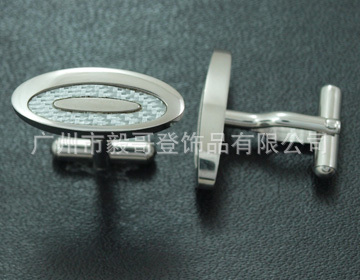 团批A112-BQ碳纤维袖扣,不锈钢袖扣,法式袖扣,商务礼品袖扣