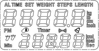 5位语音计步器IC(行走步数,距离,热量消耗,时钟功能,计时器)
