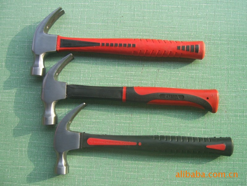 供应五金工具木柄纤维柄塑柄羊角锤 锤子