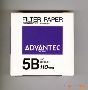 日本东洋TOYO ADVANTEC原装进口NO.5B号滤纸110MM直径 100片装