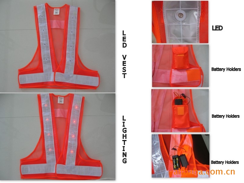 供应荧光LED灯反光背心（图）