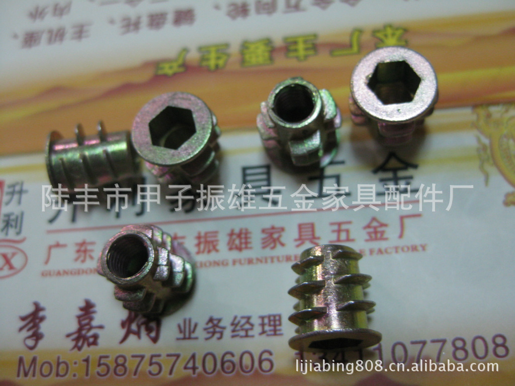 内外牙锌合金内外牙带介内外牙螺母5*10公制英制梯形螺母