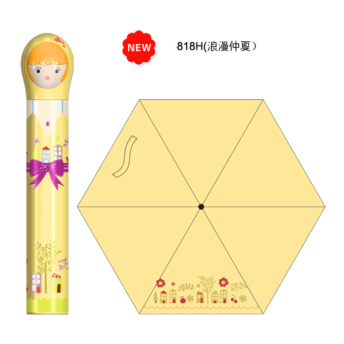 Factory direct marketing variety lovely girl image Princess umbrella dolls umbrella bottle umbrella to prevent UV19