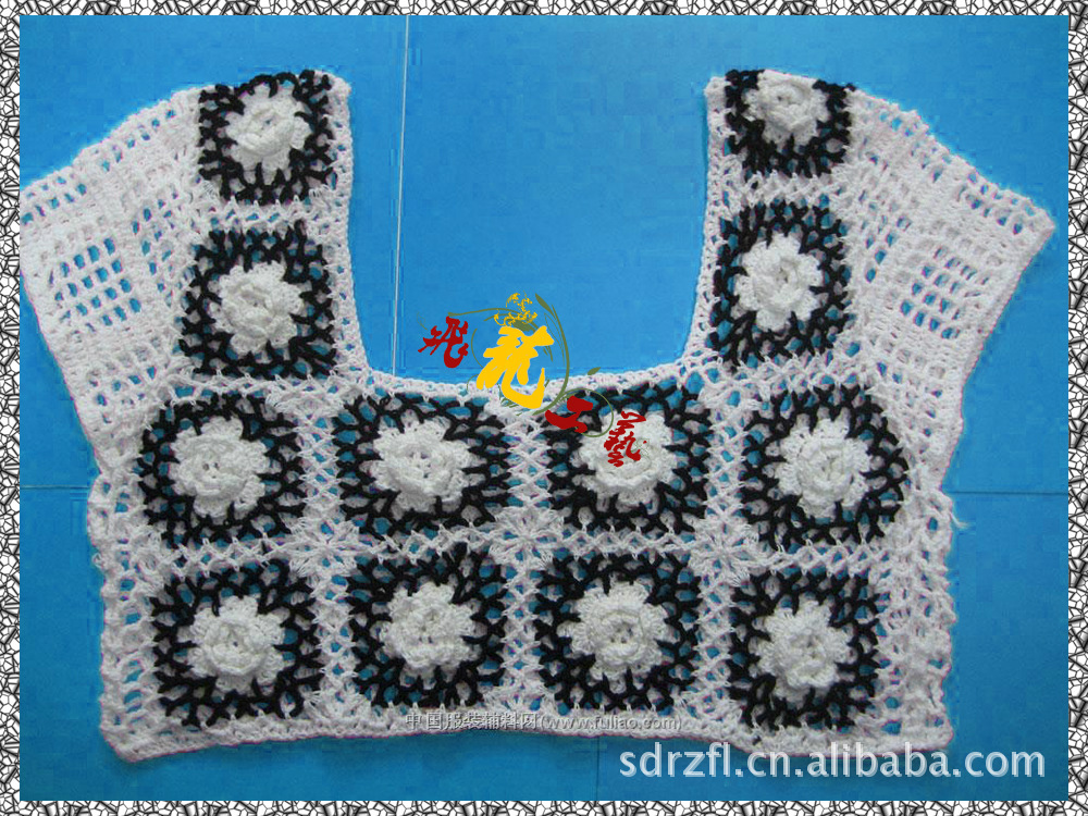 供应服装辅料花边，手钩花边。手勾衣领。手工钩编花款式