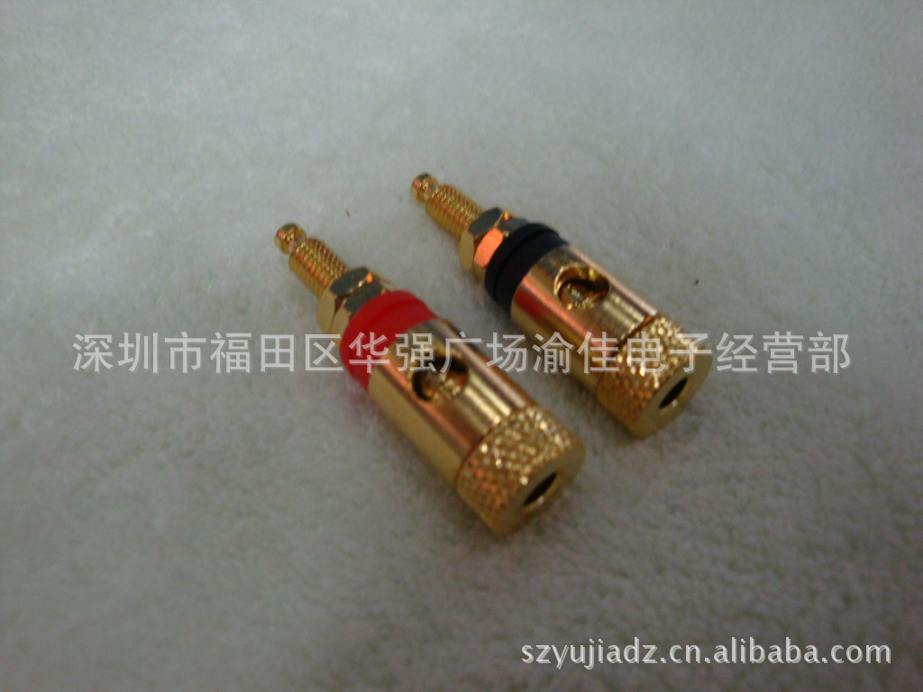 纯铜镀金接线柱 喇叭接线柱 音箱接线插座 镀金香蕉插座