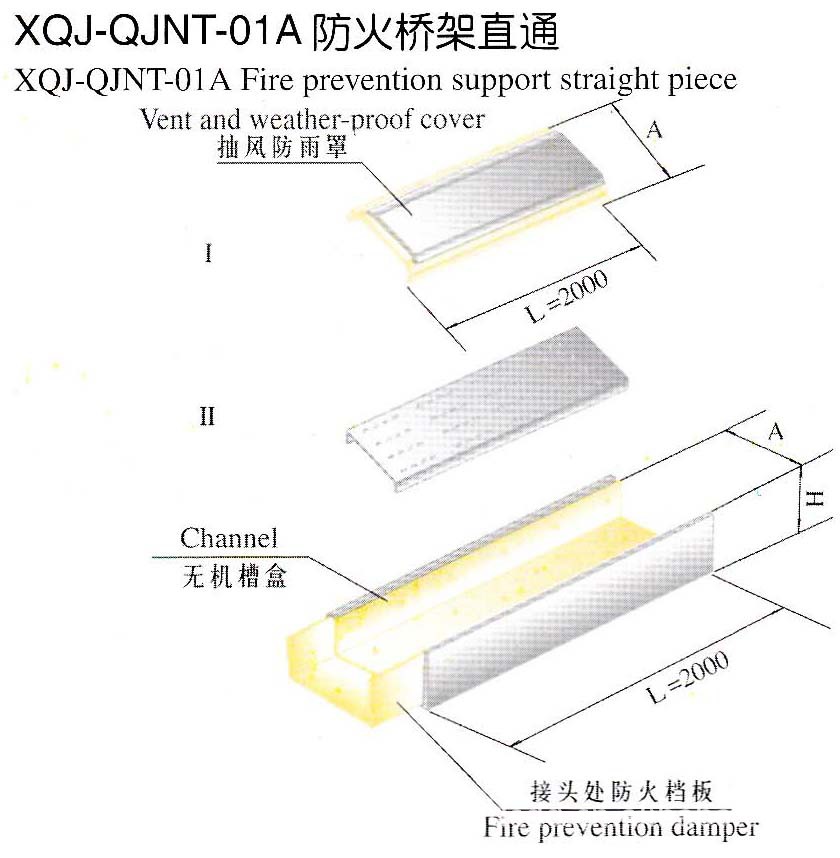 厂家直供XQJ-QJNT-01A防火桥架直通