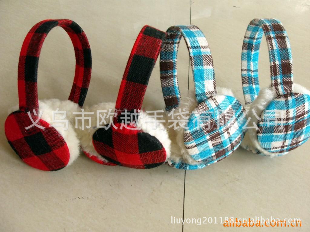 供应新款白色毛绒塑料架子耳罩，供应新款淑女毛绒保暖耳罩