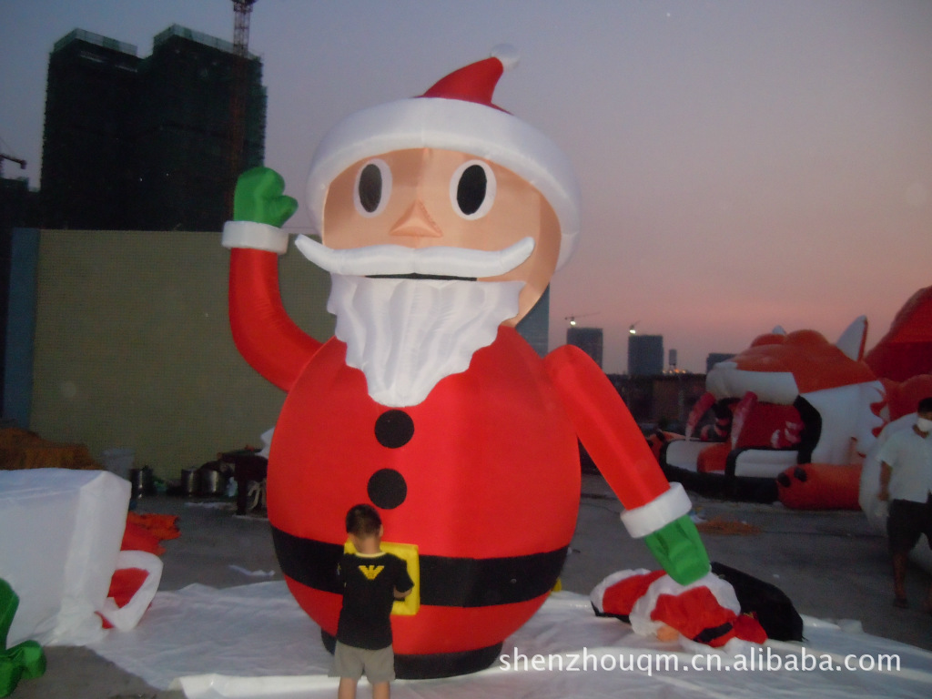 充气圣诞老人圣诞树圣诞屋气模圣诞老公公充气圣诞节装饰 圣诞老