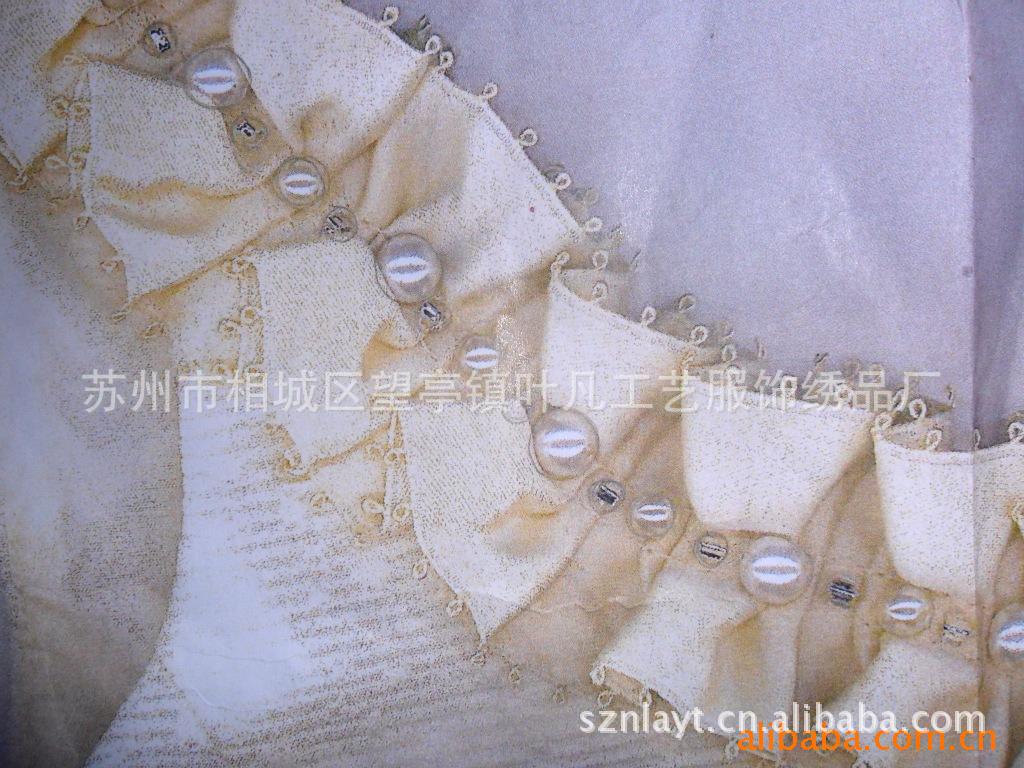 供应多款供选 连线珠片 手工印花珠片绣 彩色珠片绣